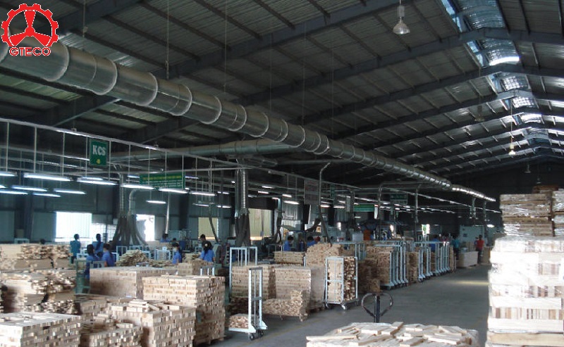 Hệ thống hút lọc bụi xưởng gỗ