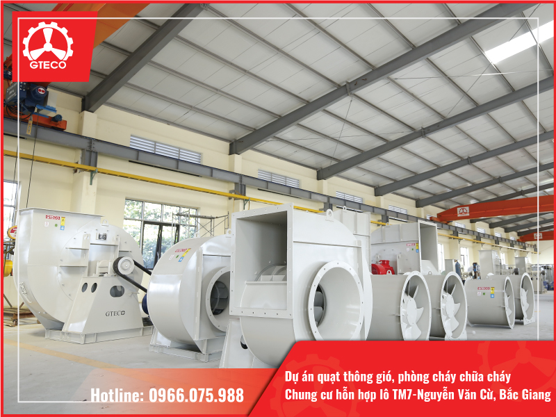 GTECO cung cấp quạt thông gió và phòng cháy chữa cháy cho dự án tòa chung cư hỗn hợp Lô TM7- Nguyễn Văn Cừ, Bắc Giang