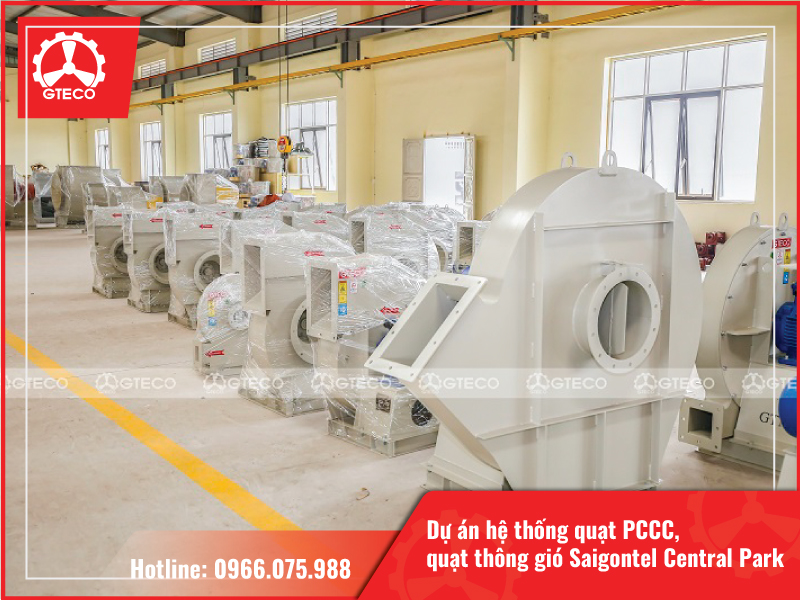 Dự án cấp hệ thống quạt PCCC và quạt thông gió tại tòa nhà Saigontel Central Park do GTECO phụ trách