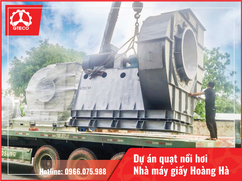 Dự án quạt nồi hơi cho nhà máy giấy Hoàng Hà tại Hải Phòng.