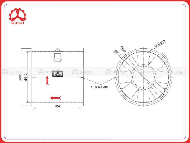 Cấu tạo của quạt hướng trục Cấu tạo của quạt hướng trục