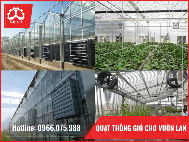 Quạt thông gió cho vườn lan
