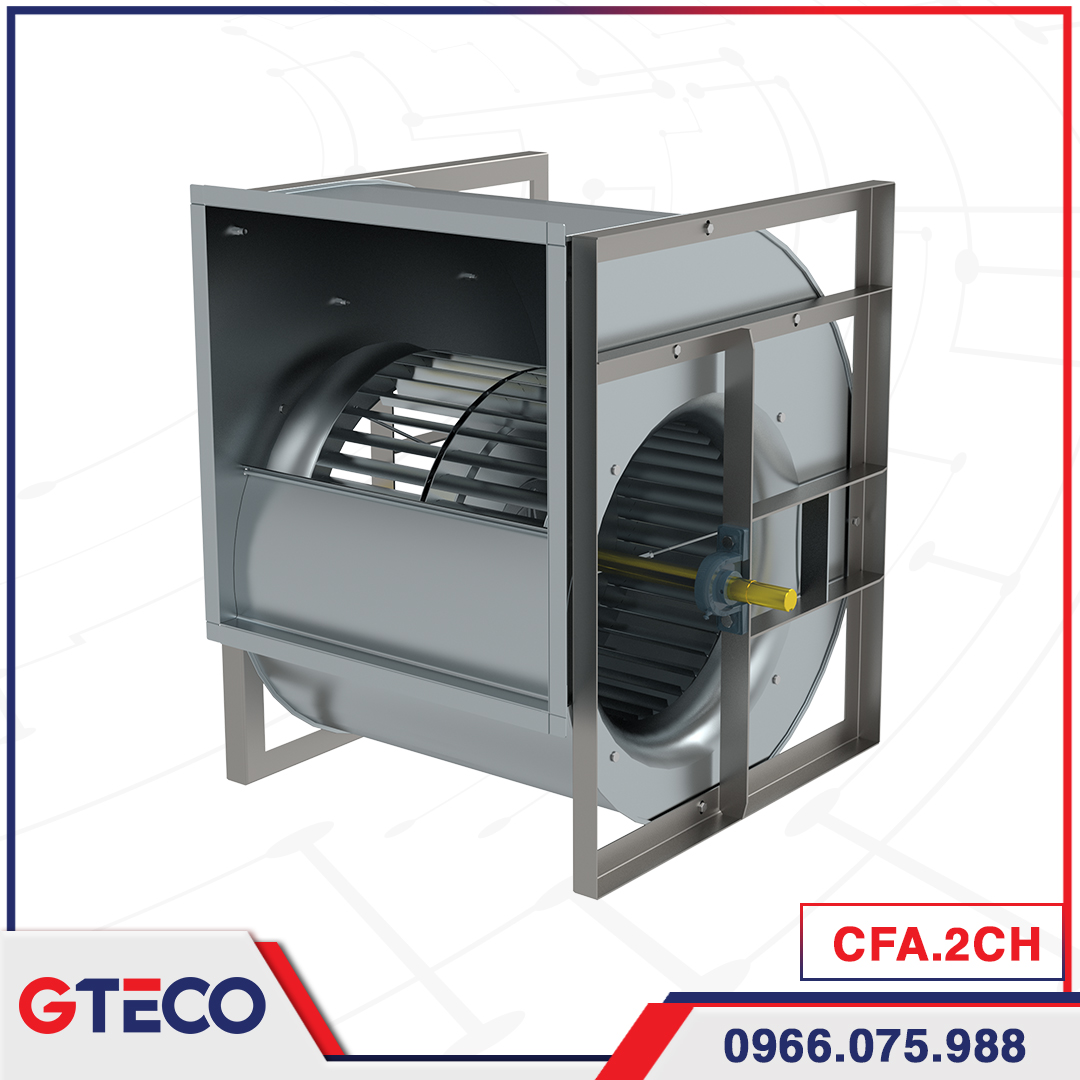 Quạt Ly Tâm 2 Cửa Hút 4 Quạt ly tâm 2 cửa hút CFA.2CH GTECO