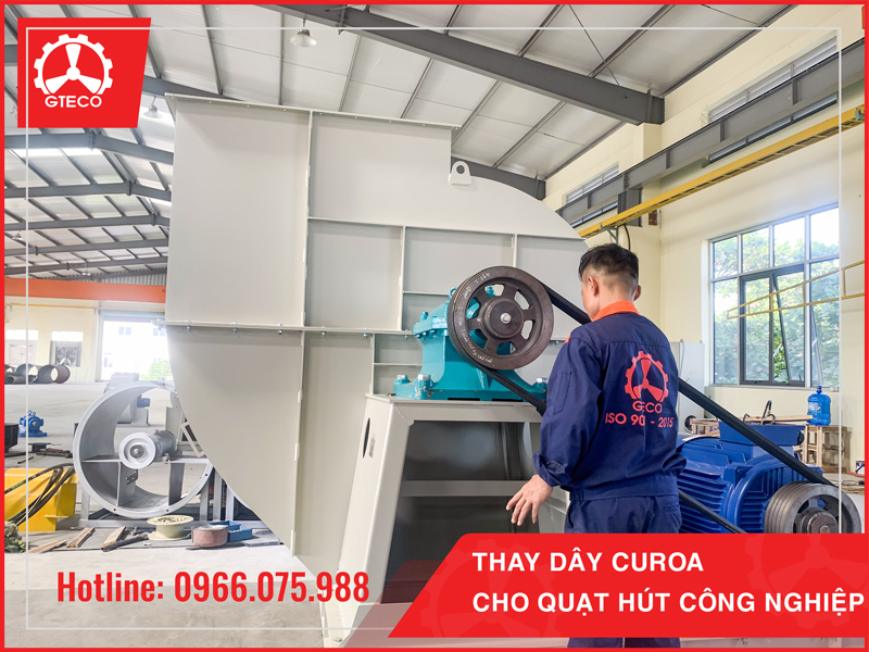 thay dây curoa cho quạt hút