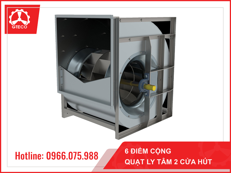 quạt ly tâm 2 cửa hút