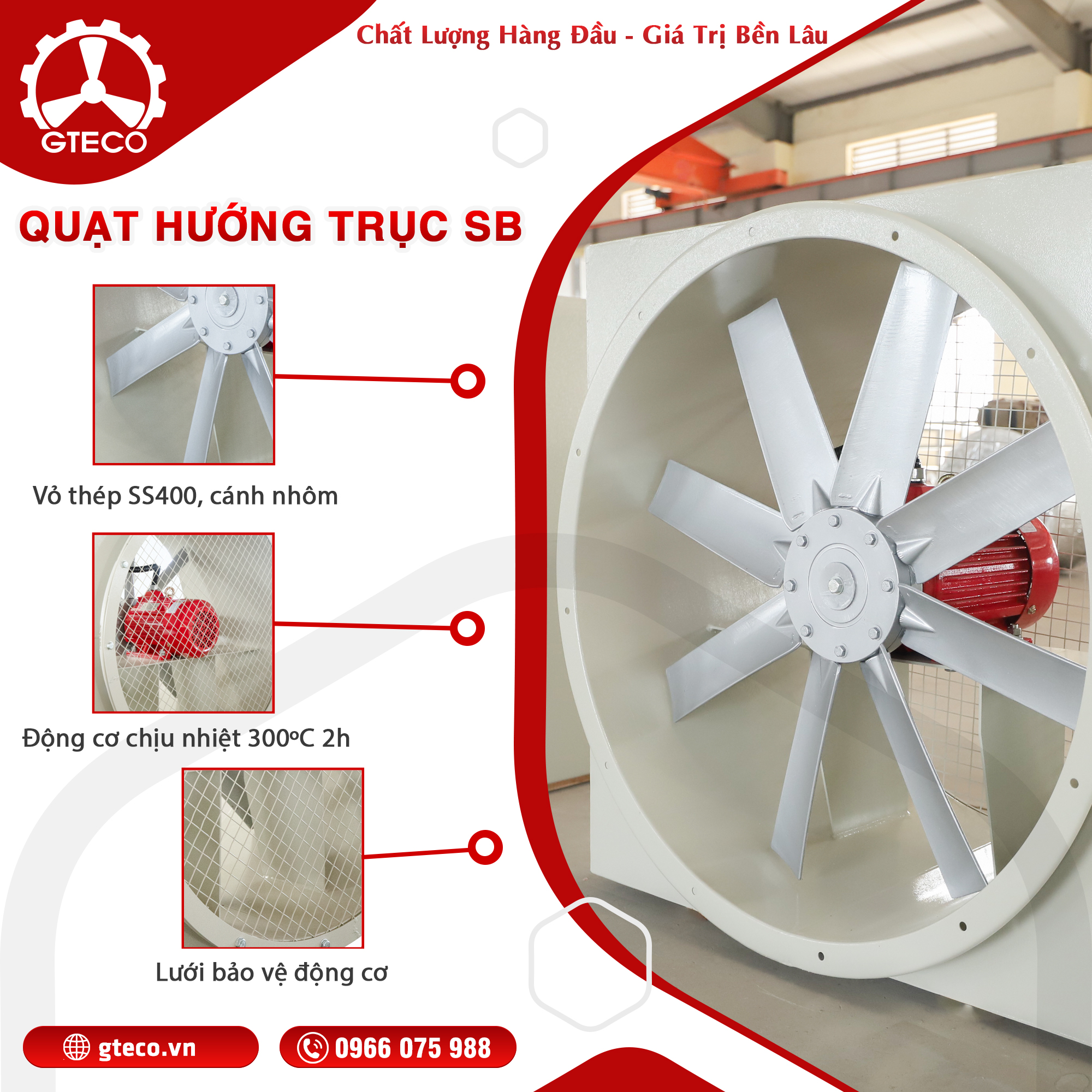 Lựa Chọn Quạt Thông Gió Tiết Kiệm Năng Lượng Cho Trang Trại Hiện Đại 4 Quạt thông gió gắn tường GTECO